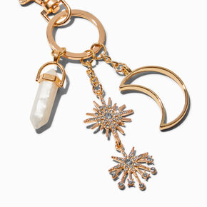 Gold-tone Celestial Keychain ,