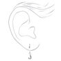 Silver Initial Earring Stackables Set &#40;3 Pack, J&#41;,