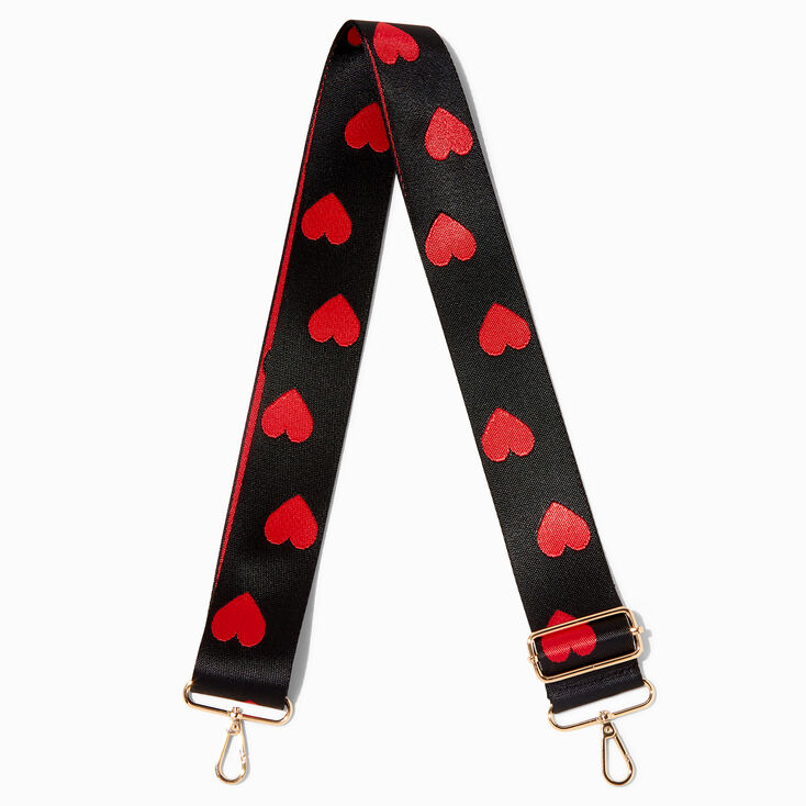 Red Hearts Adjustable Crossbody Bag Strap,