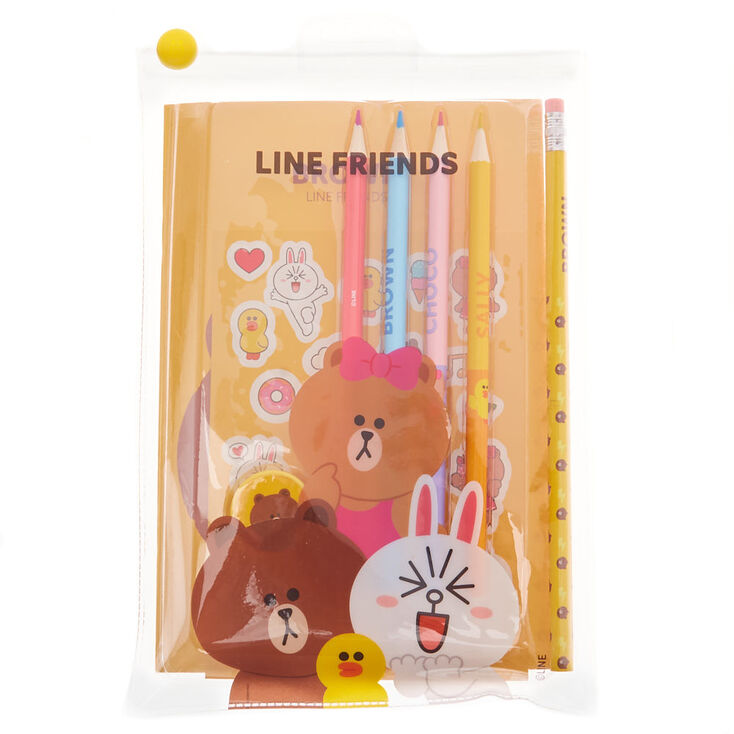 Claire's Super lot d’articles de papeterie LINE FRIENDS© jaune