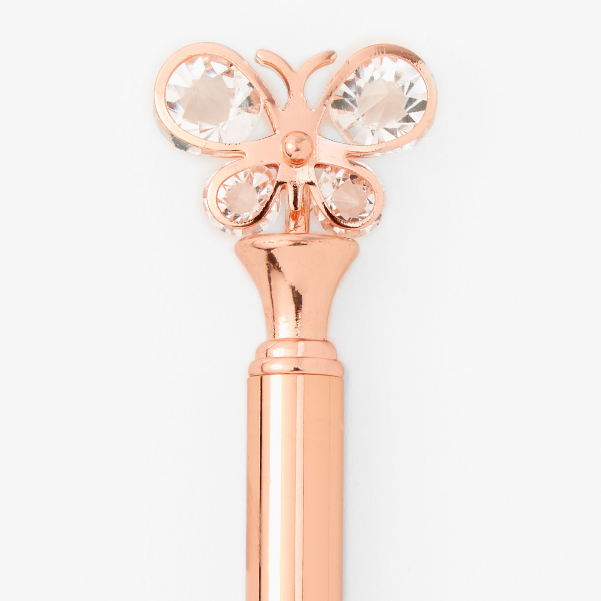 Jeweled Butterfly Rose Gold Pen,