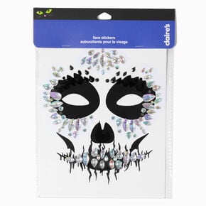 Embellished Skeleton Face Stickers,