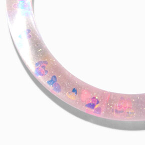 Claire&#39;s Club Pink Water-Filled Bangle Bracelet,