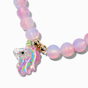 Glitter Unicorn Beaded Stretch Bracelet ,