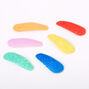 Claire&#39;s Club Rainbow Glitter Scalloped Snap Hair Clips - 6 Pack,