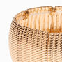 Gold Textured Band Stretch Bracelet,