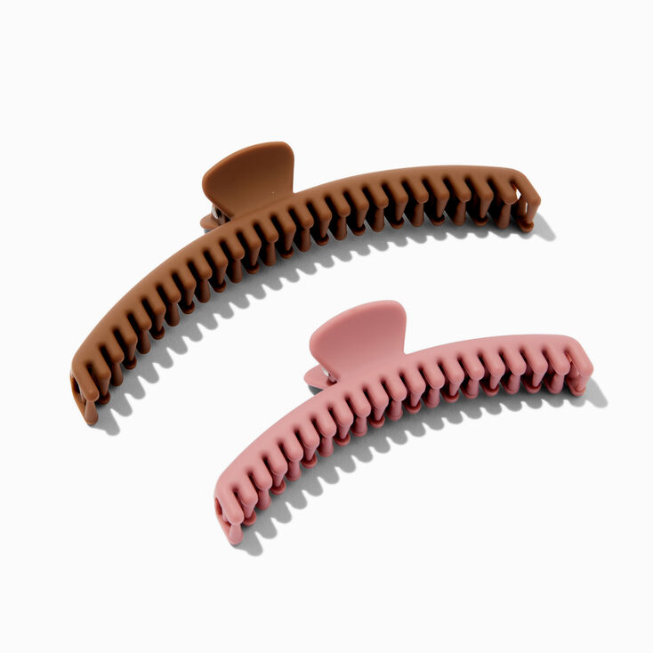 Matte Mauve Athletic Hair Claws - 2 Pack,