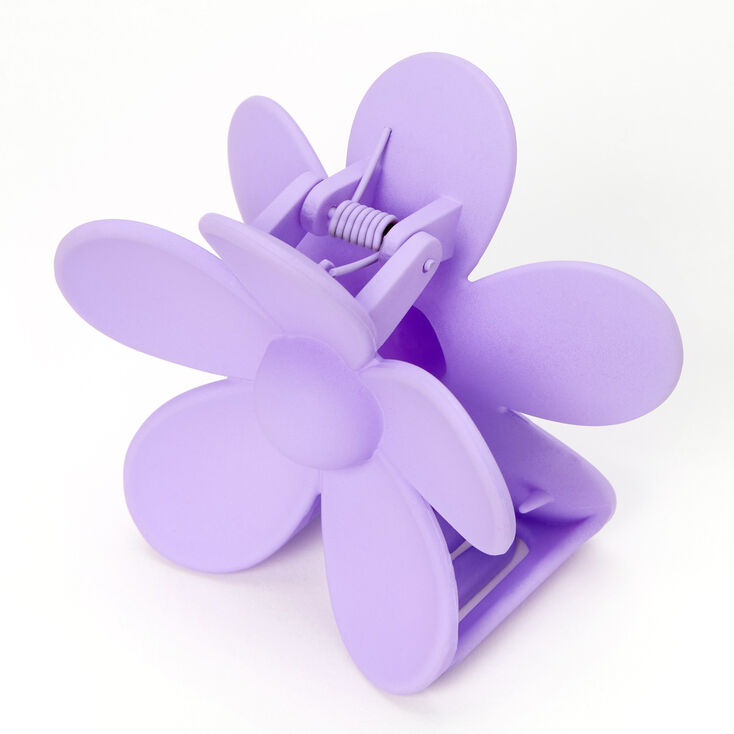 Matte Flower Hair Claw - Lilac,