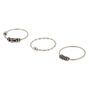 Sterling Silver 22G Bali Twist Cartilage Hoop Earrings - 3 Pack,