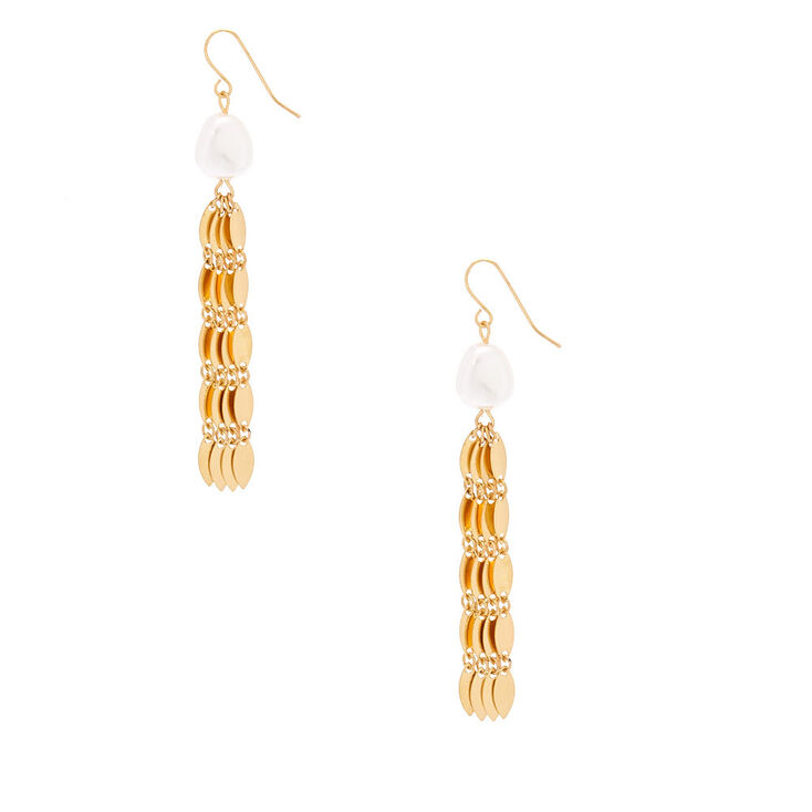 Claire's Pendantes méduse 5 cm avec perles d'imitation couleur doré