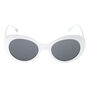 Round Mod White Sunglasses,