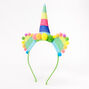 Rainbow Unicorn Pom Pom Headband,