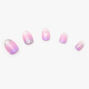 Ombre Hearts and Glitter Stiletto Press On Faux Nail Set - Purple, 24 Pack,