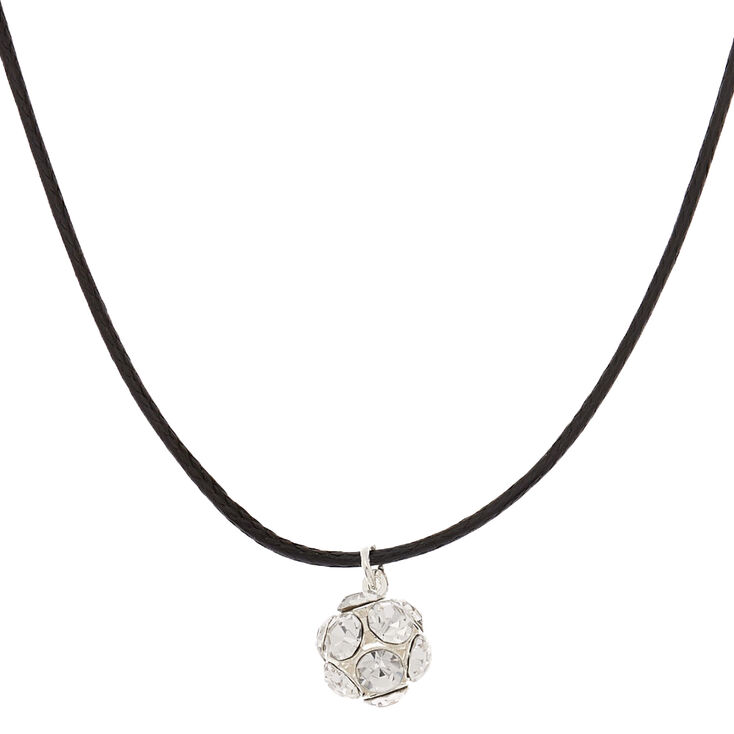 Silver Fireball Pendant Necklace Claire's