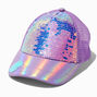 Claire&#39;s Club Purple Sequin Trucker Hat,