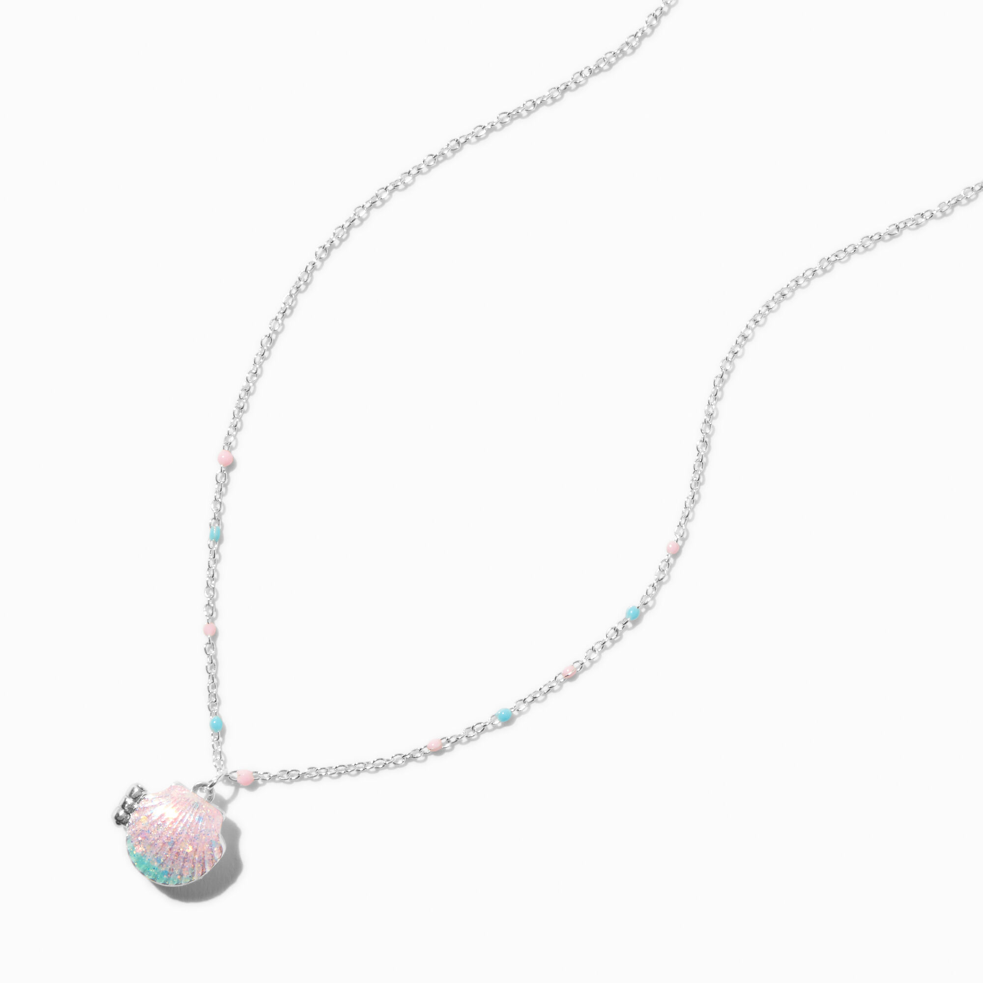 Seashell Locket Pendant Necklace,