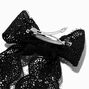 Black Crochet Large Hair Bow Clip,