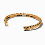 Bracelet manchette matelass&eacute; couleur dor&eacute;e,