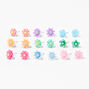 Rainbow Flower Stud Earrings - 9 Pack,