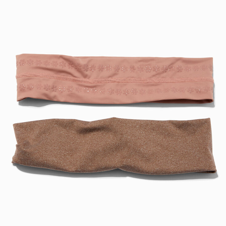 Brown &amp; Mauve Athletic Headwraps - 2 Pack,