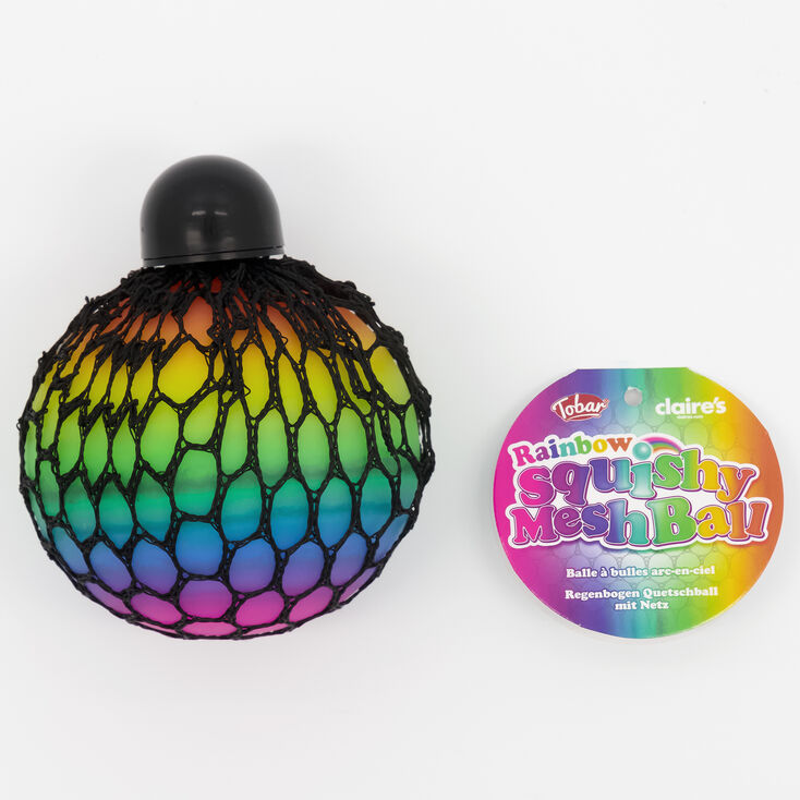 Tobar&reg; Rainbow Squishy Mesh Ball Fidget Toy,