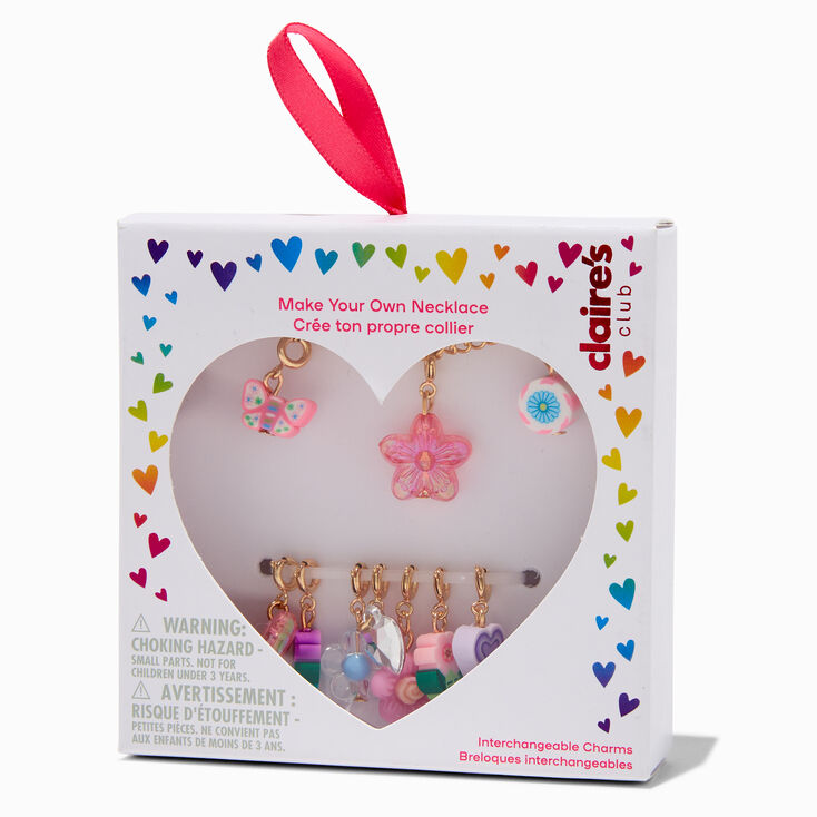 Claire&#39;s Club Make-It-Yourself Flower Charm Necklace Kit,
