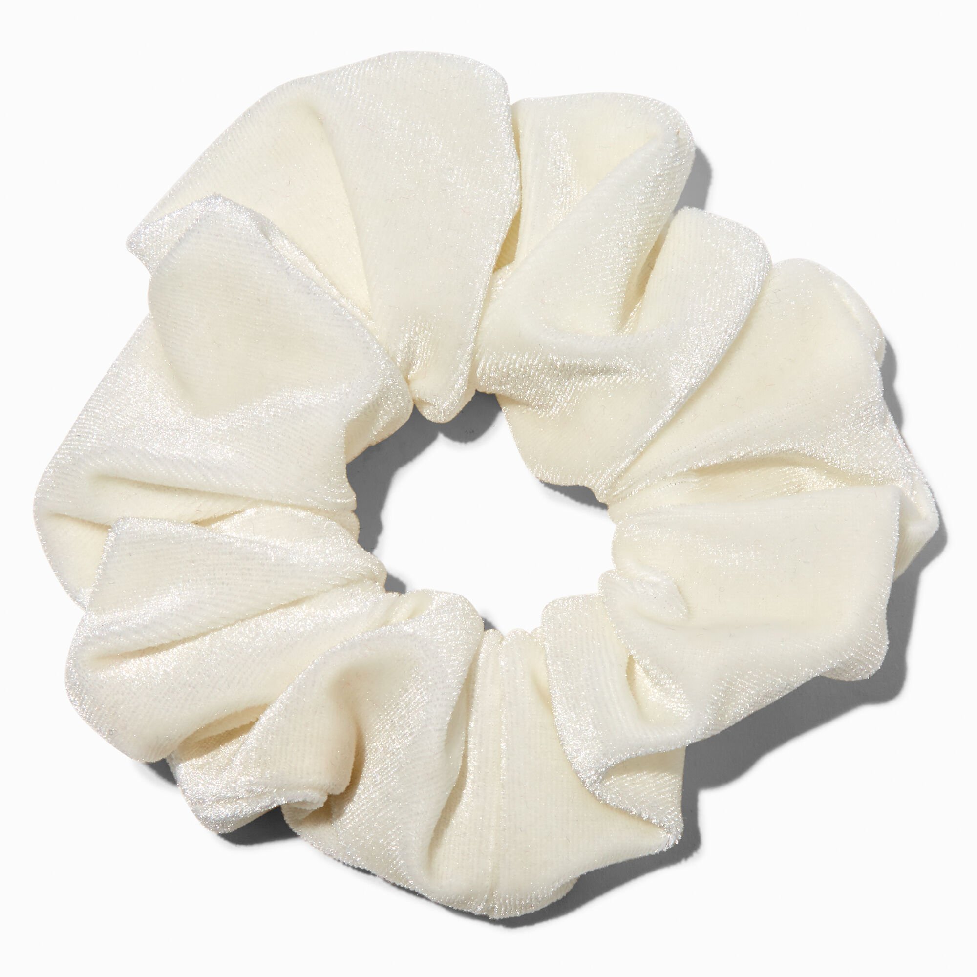 Chouchou en velours blanc,