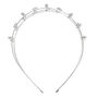 Silver Embellished Flower Headband,