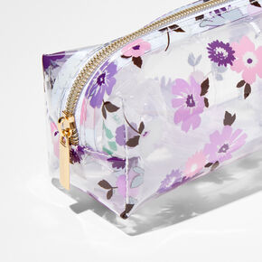 Purple And Pink Floral Pencil Pouch,