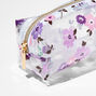 Pochette &agrave; stylos florale violette et rose,
