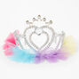 Claire&#39;s Club Pastel Rainbow Tulle Crown,