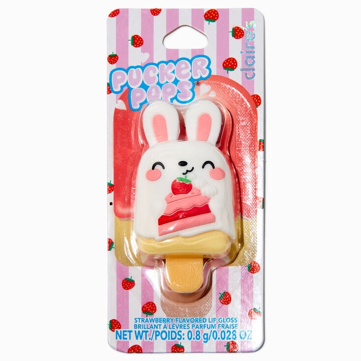 Pucker Pops&reg; Bunny Cake Lip Gloss - Strawberry,