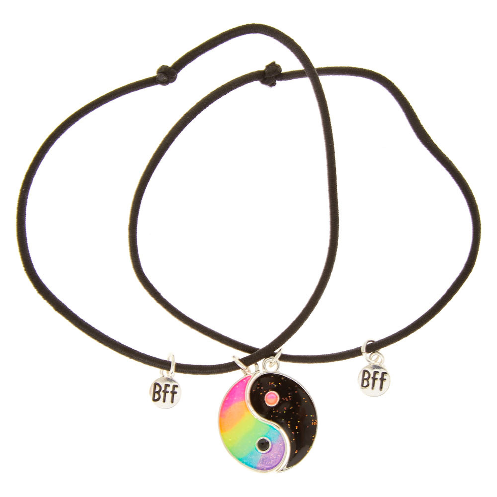 Best Friends Rainbow Yin Yang Bracelets Claire S Us Best Friends Rainbow Yin Yang Bracelets