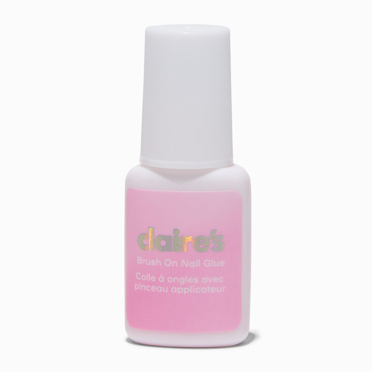 Vegan Pink Brush On Faux Nail &amp; Nail Art Glue,