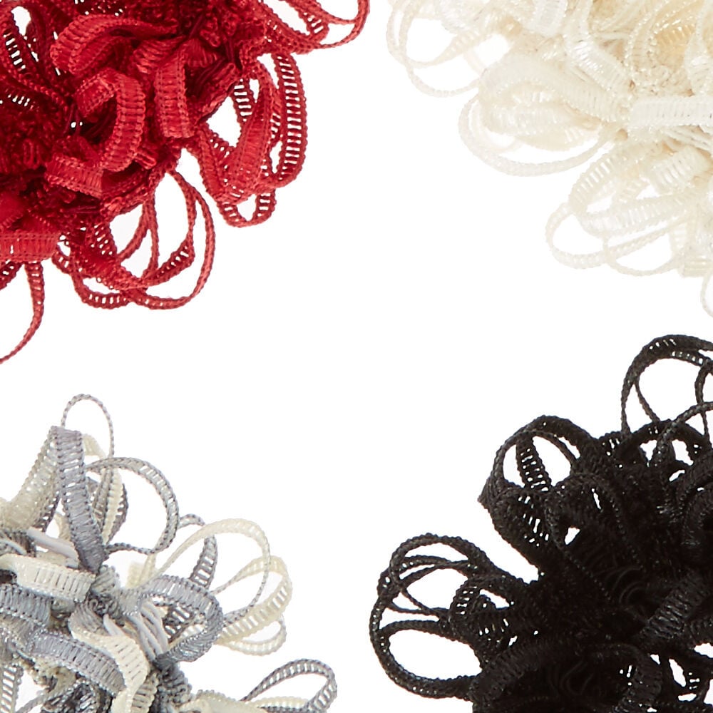 Small Fall Fun Looped Hair Scrunchies - 4 Pack,
