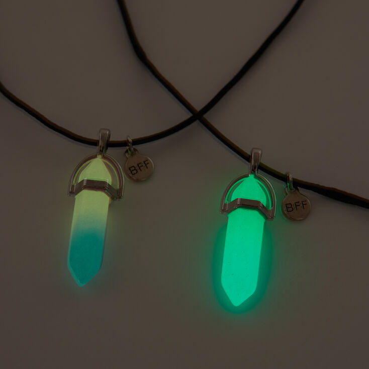 Best Friends Mystical Gem Glow in the Dark Pendant Necklaces - 2 Pack,