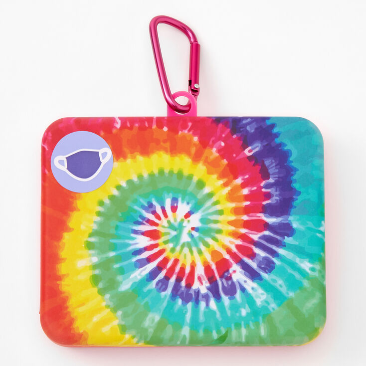 Rainbow Tie Dye Face Mask Case - Light Pink,