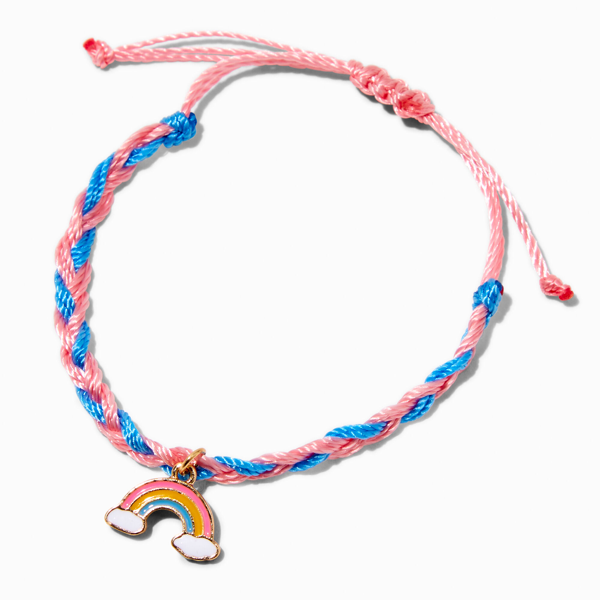 Rainbow braided bracelet sales