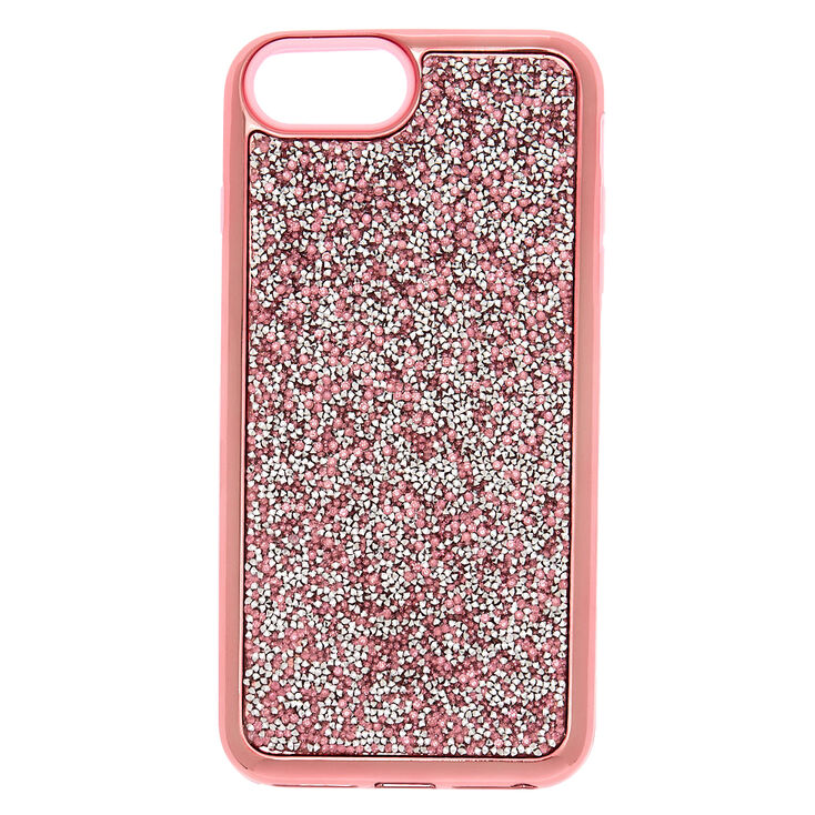 Pink Crushed Stone Protective Phone Case - Fits iPhone 6/7/8,