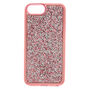 Pink Crushed Stone Protective Phone Case - Fits iPhone 6/7/8,