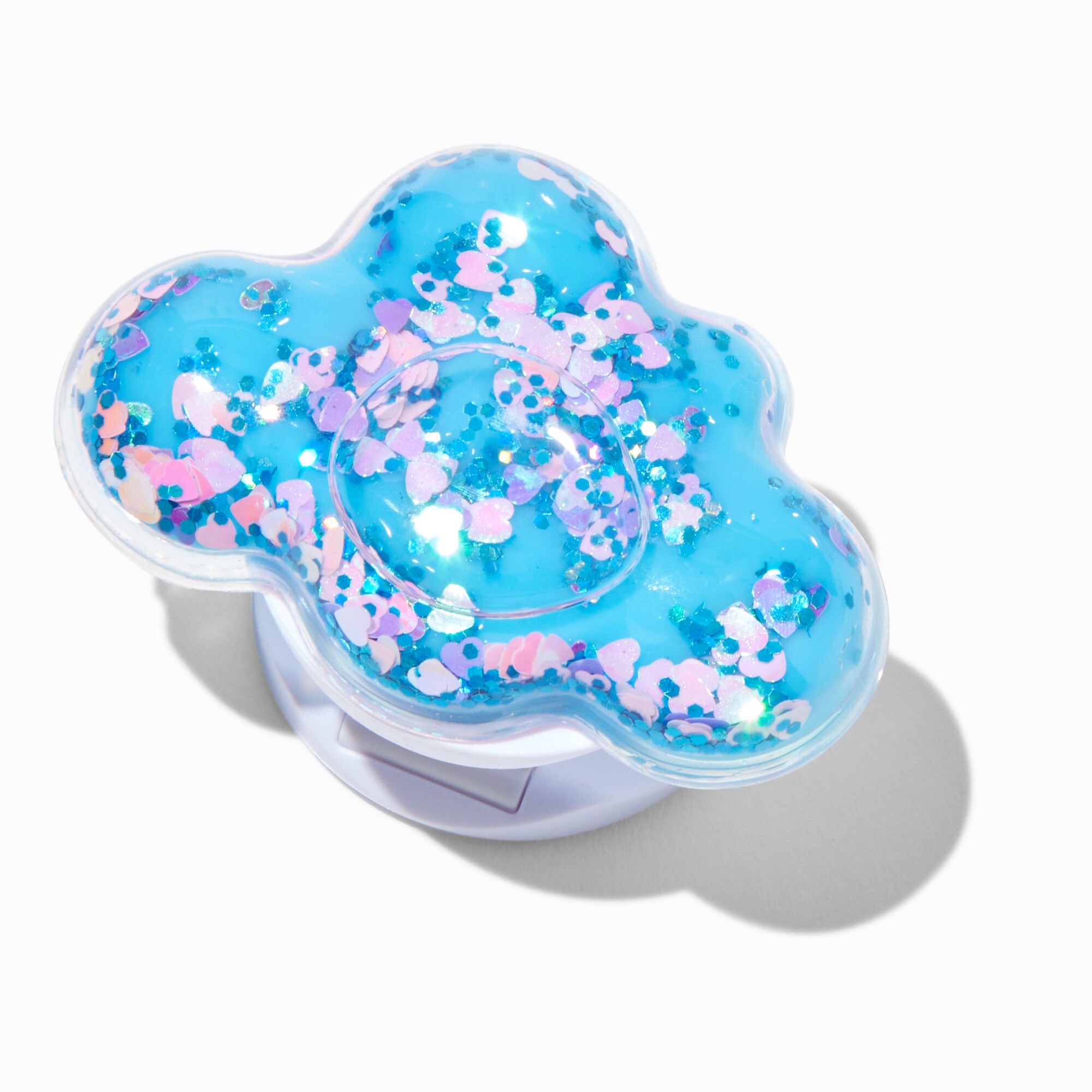View Claires GlitterFilled Cloud Griptok Phone Grip Blue information