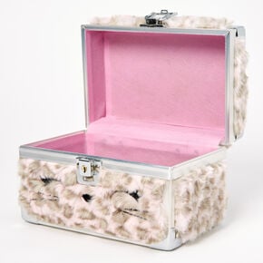 Claire&#39;s Club Furry Pink Cat Lock Box,