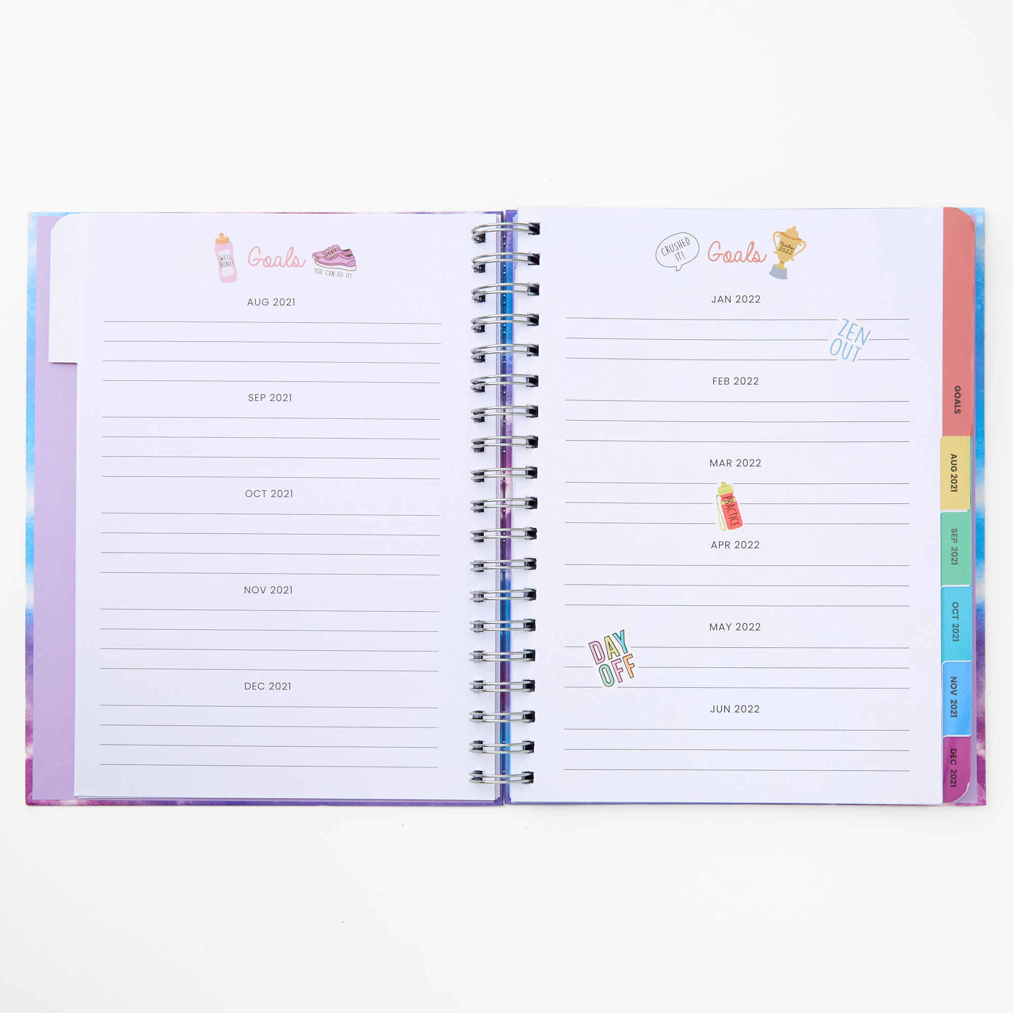 Tie Dye Spiral 2021-2022 Planner,