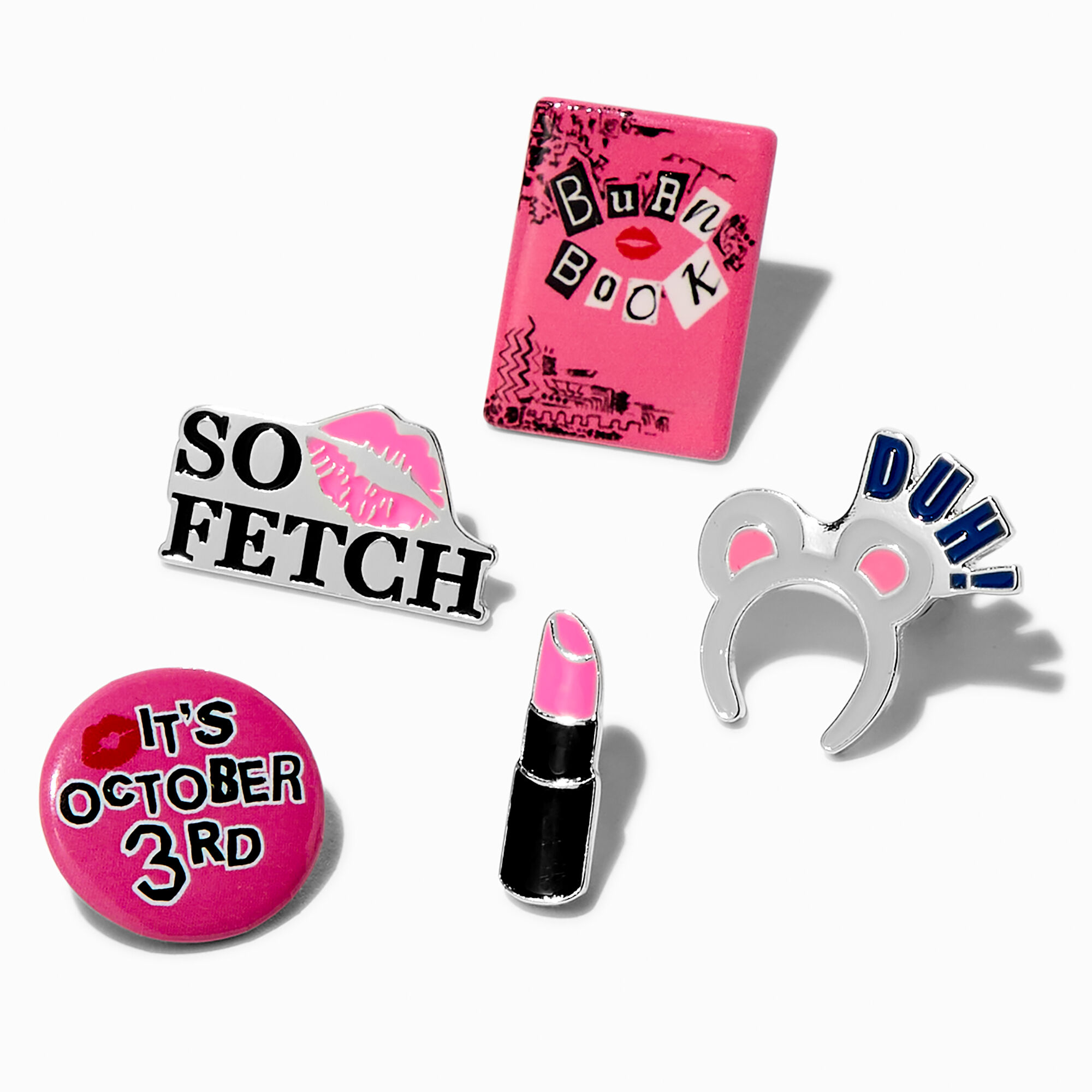 View Mean Girls X Claires So Fetch Pin Set 5 Pack Silver information