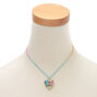 Claire&#39;s Club Holographic Heart Locket Necklace,