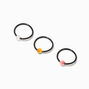 Black Glow in the Dark Ball 18G Cartilage Hoop Earring - 3 Pack,