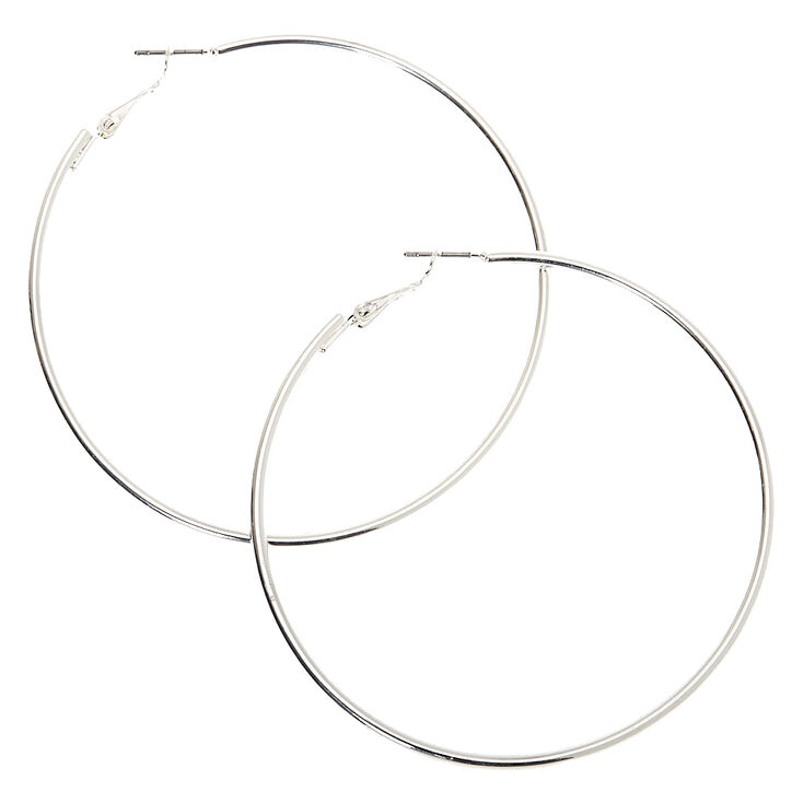 Silver 70MM Hoop Earrings,