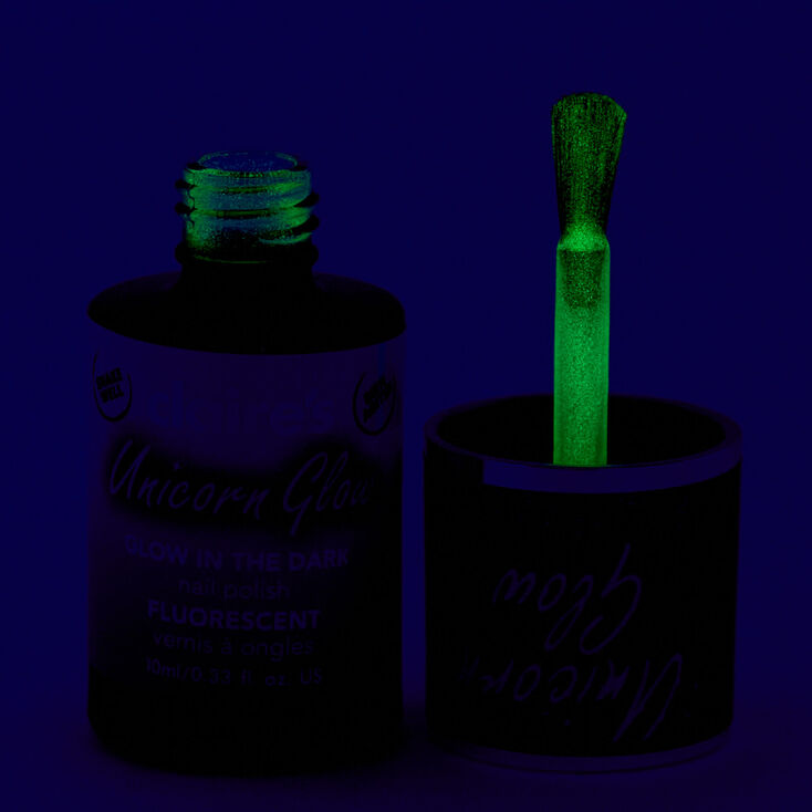 Vernis &agrave; ongles fluorescent licorne - Blanc,