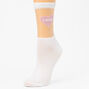 Sheer Heart Love Crew Socks - White,