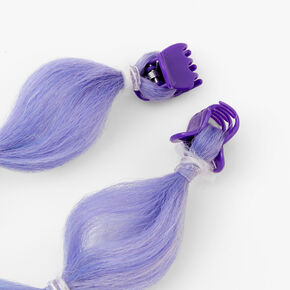 Purple &amp; Red Swirling Ombre Faux Hair Clip In Extensions - 2 Pack,